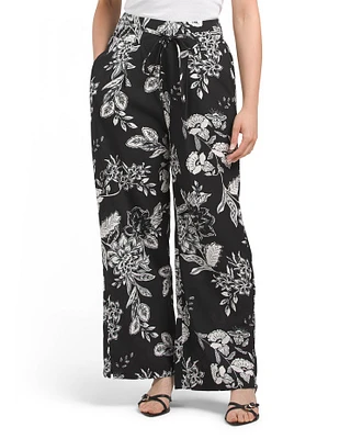 Floral Wide Leg Trousers For Women