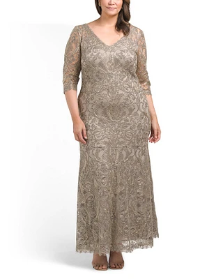 Plus Lace Gown For Women