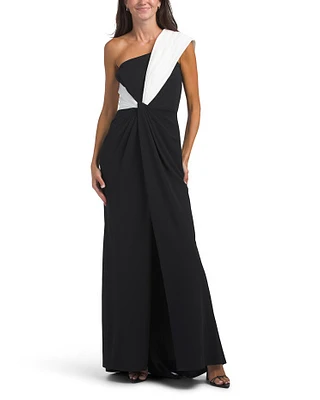 Dunne Twist Drape Gown For Women