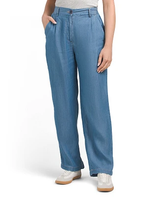 High Rise Tencel Trousers For Women