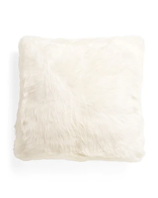 20X20 Long Wool Sheepskin Pillow