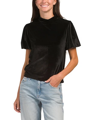 Velvet Channing Bubble Sleeve T-Shirt For Women