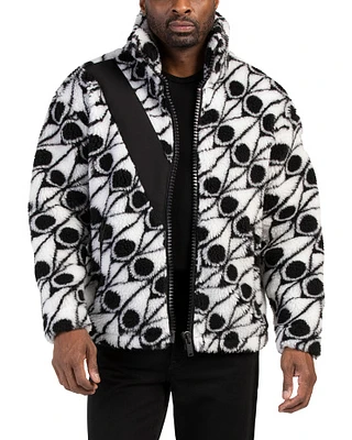 Red Rooster Monogram Zip Up Jacket For Men