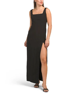 Sleeveless Square Neck Maxi Dress For Women