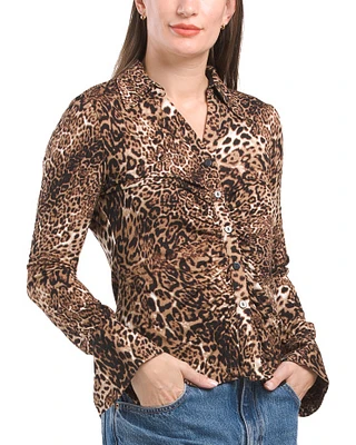 Long Sleeve Ruched Top For Women