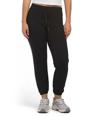 French Terry Side Stitch Knit Jogger Pants