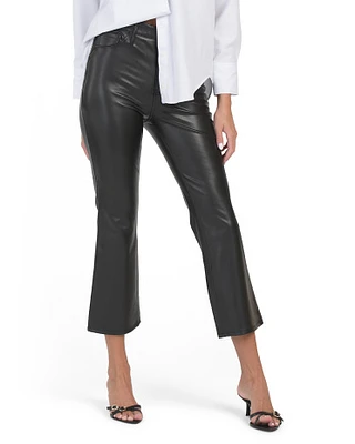 Faux Leather Cropped Pants