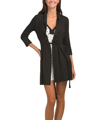 2Pc Robe And Chemise Set For Women