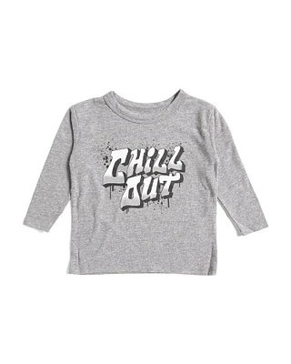 Boys Chill Out Long Sleeve Crew Neck T-Shirt