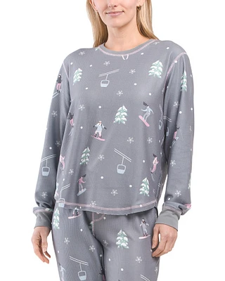 Ski Print Lounge Top For Women