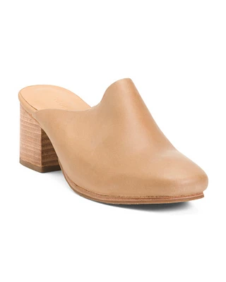 Leather All Day Heeled Mules For Women