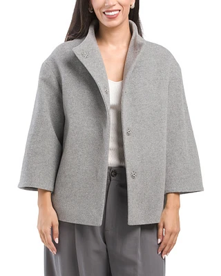 Wool Blend Short Coat