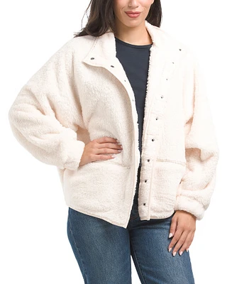 Cozy Sherpa Snap Front Sweater