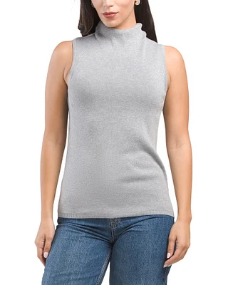 Sleeveless Mock Neck Sweater