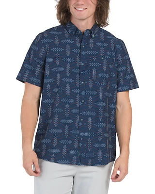 Laces Out Short Sleeve Button Down Shirt For Men