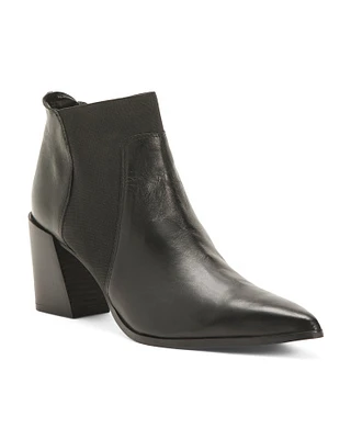 Leather Tallis Ankle Booties For Women