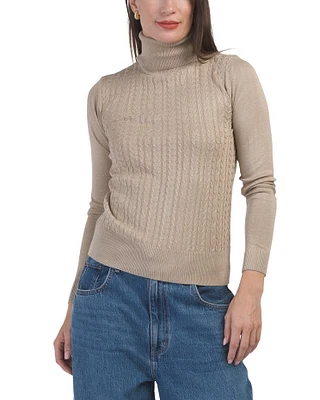 Cable Knit Turtleneck Sweater