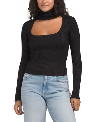 Fine Gauge Turtleneck Sweater For Women