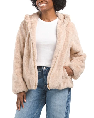 Faux Fur Hooded Jacket