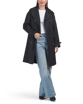 Double Breasted Raglan Sleeve Trench Coat