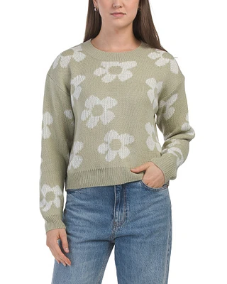 Long Sleeve Floral Sweater