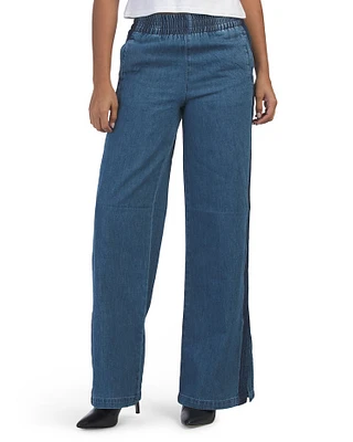 Pull On Wide Leg Jeans For Women