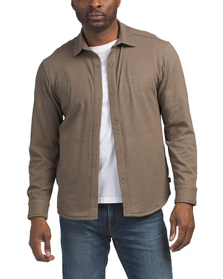 Brushed Fleece Snap Jacket For Men