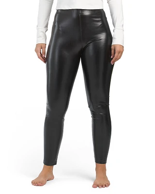 Faux Leather High Rise Leggings For Women