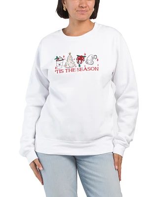 Tis The Season Embroidered Sweatshirt For Women