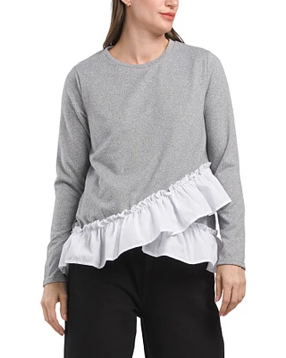 Ruffle Hem Top For Women