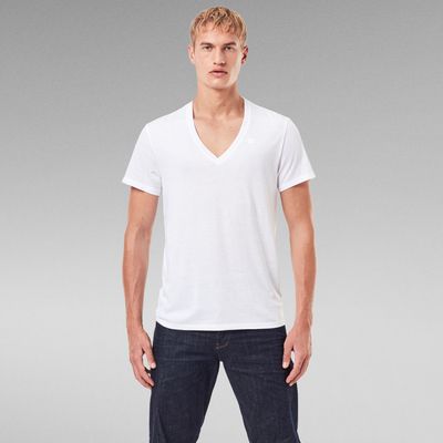 Lot De 2 T-Shirts Basic V-Neck | Blanc G-Star RAW®