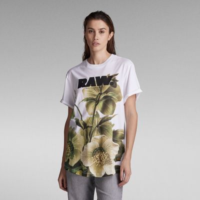 Haut Lash Fem Flower Photo Graphic | Blanc G-Star RAW®