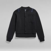 Bomber Jacquard Sweater Jacket | Noir G-Star RAW®