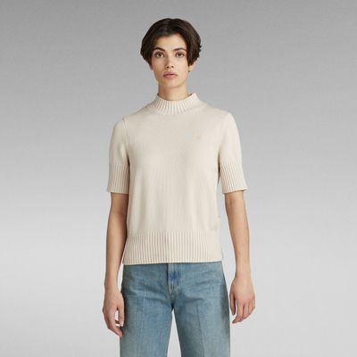 Pull Core Mock Knitted | Blanc G-Star RAW®