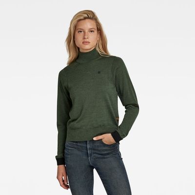 Pull Core Mock Knitted | Vert | G-Star RAW®