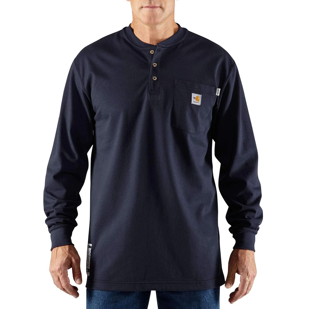 Flame-Resistant Carhartt Force® Cotton Long-Sleeve Henley