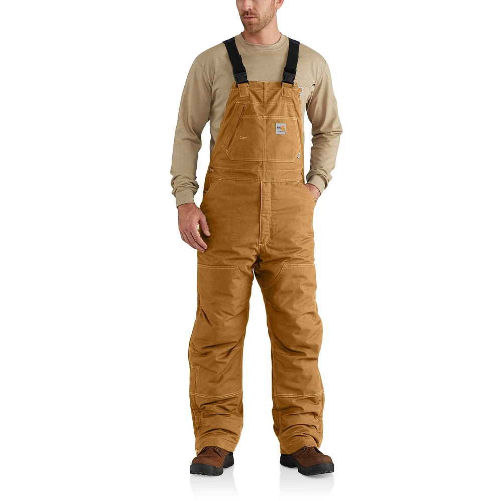 Flame-Resistant Quick Duck® Bib Overall/Quilt-Lined