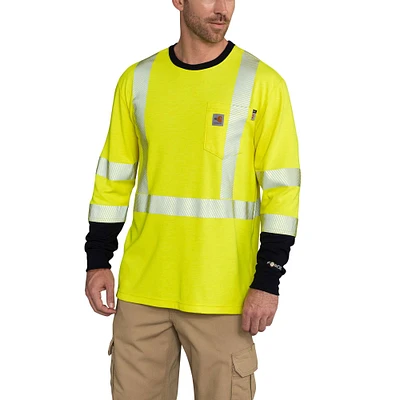 Flame-Resistant High-Visibility Force Long-Sleeve T-Shirt -Class 3