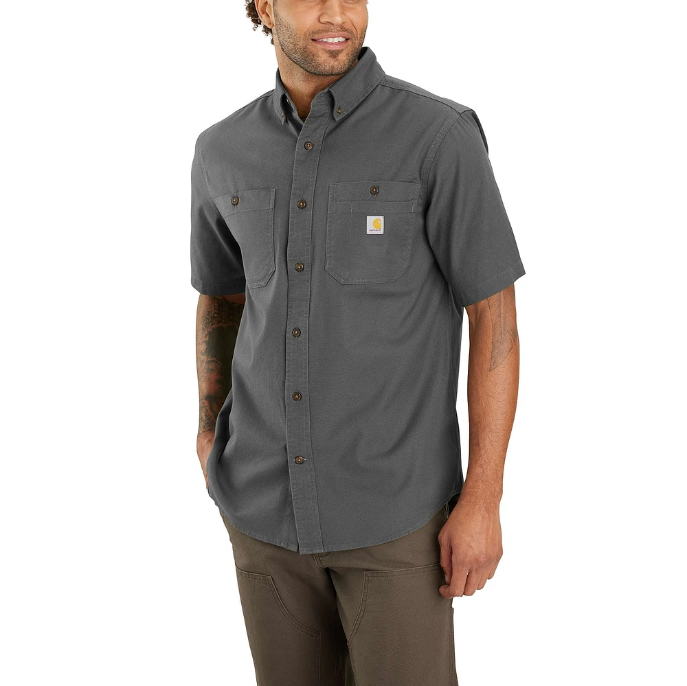 Rugged Flex® Relaxed Fit Midweight Canvas Short-Sleeve Shirt