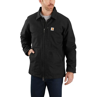 Men's Sherpa-Lined Field Jacket - Loose Fit Washed Duck 2 Warmest Rating