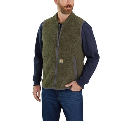 Relaxed Fit Fleece Full Zip Vest