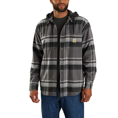 Rugged Flex® Relaxed Fit Flannel Fleece Lined Hooded Shirt Jac