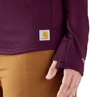 Women's Carhartt Force® Relaxed Fit Half-Zip Hooded Pullover