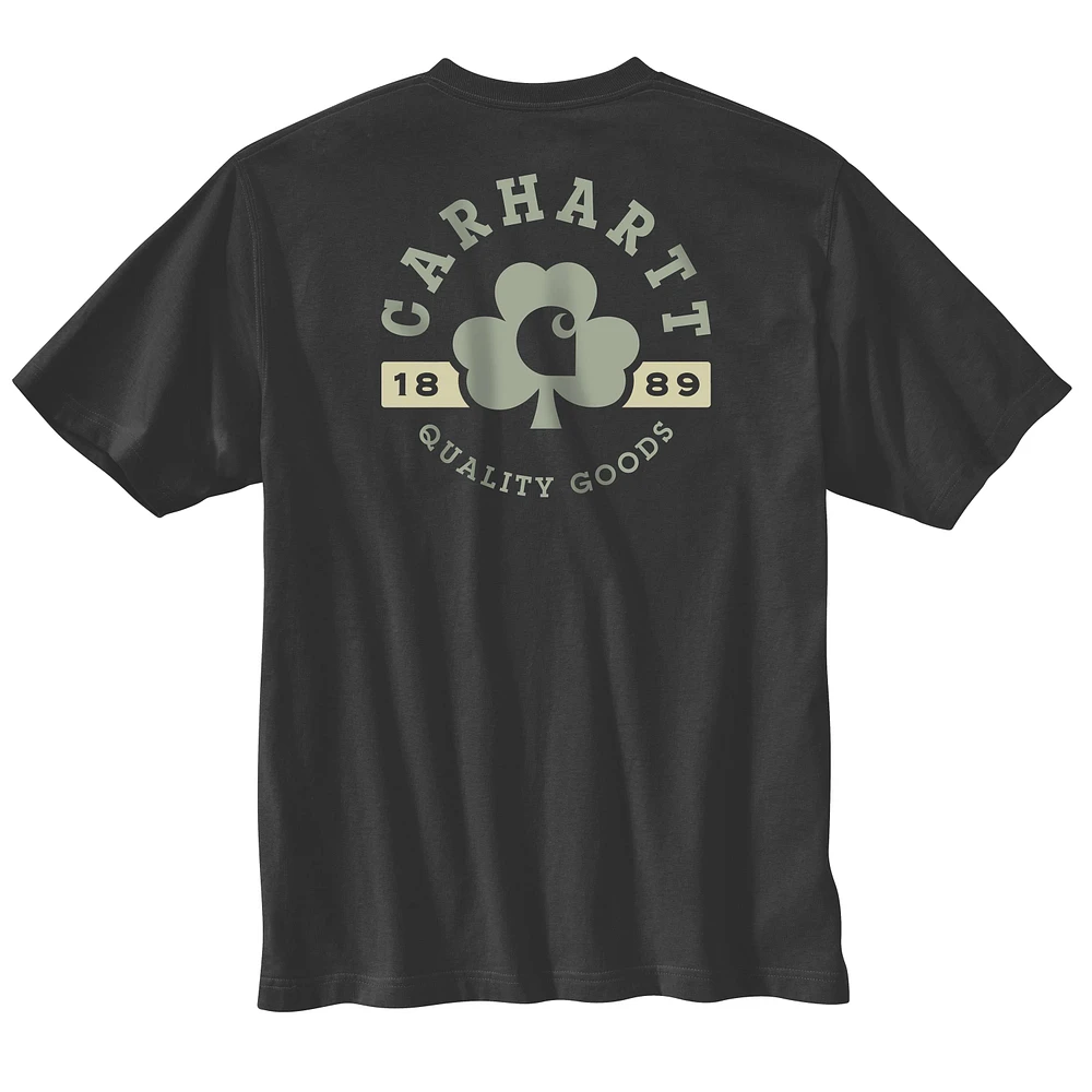 Relaxed Fit Heavyweight Short-Sleeve Pocket Shamrock Graphic T-Shirt