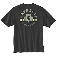 Relaxed Fit Heavyweight Short-Sleeve Pocket Shamrock Graphic T-Shirt