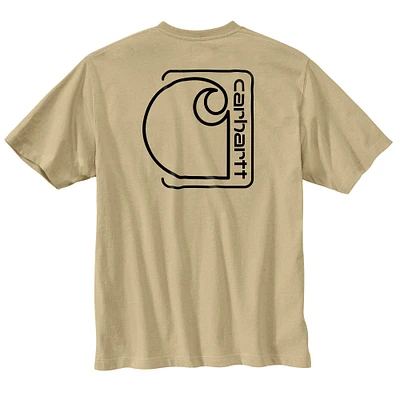 Relaxed Fit Lightweight Short-Sleeve Pocket C Graphic T-Shirt