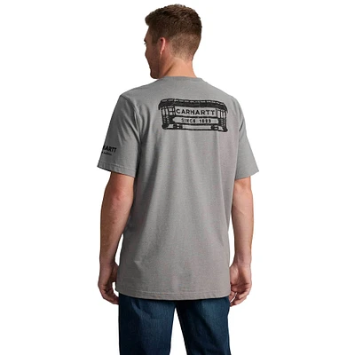 Relaxed Fit Lightweight Short-Sleeve Pocket Street Car Graphic T-Shirt