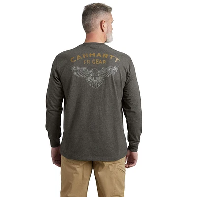 Flame Resistant Carhartt Force® Loose Fit Long-Sleeve Lightweight Eagle Graphic T-Shirt
