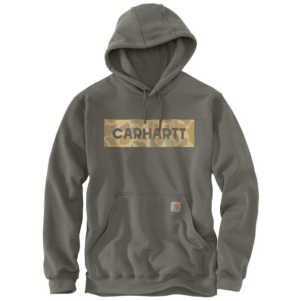 Loose Fit Midweight Camo Logo Graphic Sweatshirt