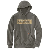 Loose Fit Midweight Camo Logo Graphic Sweatshirt